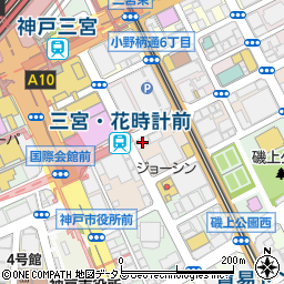 神楽 GRAND 三宮店周辺の地図