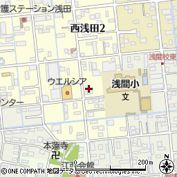 ローズコート西浅田周辺の地図