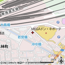 静岡県浜松市中央区東若林町44周辺の地図