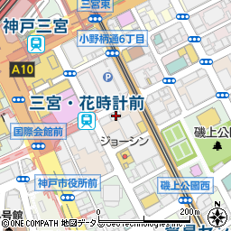 兵庫県神戸市中央区磯上通7丁目1-21周辺の地図