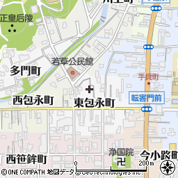 奈良県奈良市東包永町64-2周辺の地図