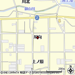 愛知県田原市浦町（川向）周辺の地図