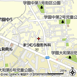 学園中五丁目第2号街区公園周辺の地図