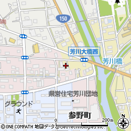 静岡県浜松市中央区芳川町27周辺の地図