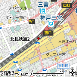宝寿司 生田筋店周辺の地図
