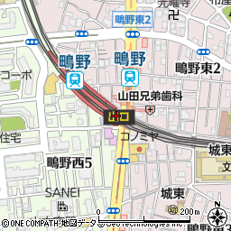 セブンイレブンハートインＪＲ鴫野駅改札口店周辺の地図