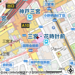 神戸国際会館こくさいホール周辺の地図