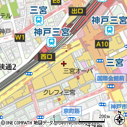 株式会社菊京屋　三宮店周辺の地図