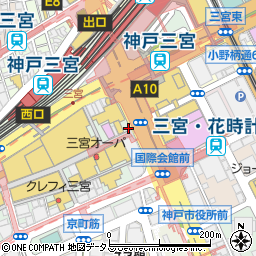 シティネット株式会社　三宮店周辺の地図