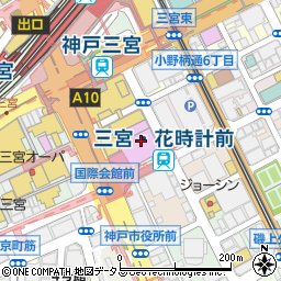 神戸国際会館（こくさいホール）周辺の地図