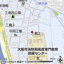大阪府東大阪市三島周辺の地図