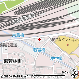 静岡県浜松市中央区東若林町67周辺の地図
