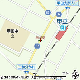高田原周辺の地図