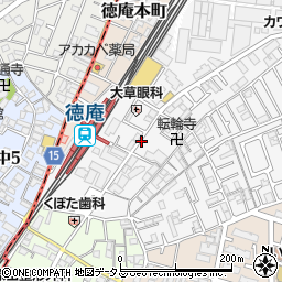 リパーク徳庵駅前第３駐車場周辺の地図