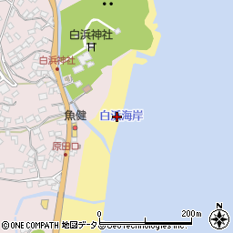 伊豆白浜海岸周辺の地図