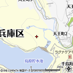 兵庫県神戸市兵庫区烏原町（青）周辺の地図