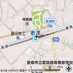 老津駅周辺の地図