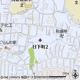 大阪府東大阪市日下町周辺の地図