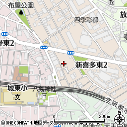 大阪府大阪市城東区新喜多東2丁目周辺の地図
