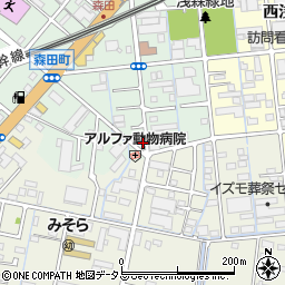 静岡県浜松市中央区森田町143周辺の地図