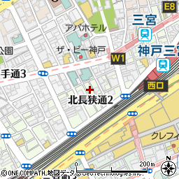 兵庫県神戸市中央区北長狭通2丁目9周辺の地図