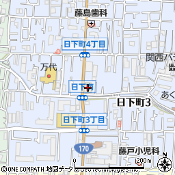 ココカラファイン日下店周辺の地図