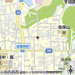 奈良県奈良市法蓮町北周辺の地図