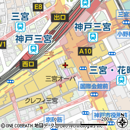 オリエンタルトラフィック　神戸マルイ店周辺の地図