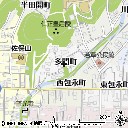 奈良県奈良市多門町周辺の地図