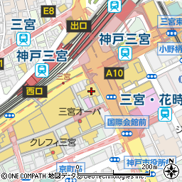 クイーンズウェイ・神戸マルイ店周辺の地図