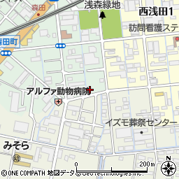 静岡県浜松市中央区森田町72周辺の地図