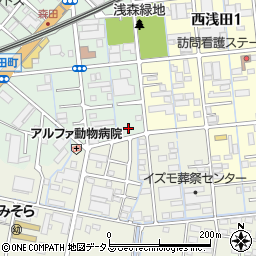 静岡県浜松市中央区森田町71周辺の地図