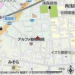 静岡県浜松市中央区森田町81周辺の地図