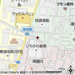 大阪府東大阪市加納1丁目2周辺の地図