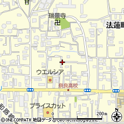 奈良県奈良市法蓮佐保周辺の地図