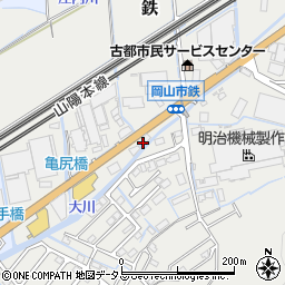 岡山県岡山市東区鉄413周辺の地図