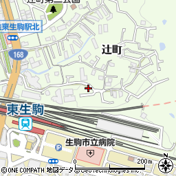 奈良県生駒市辻町995-75周辺の地図