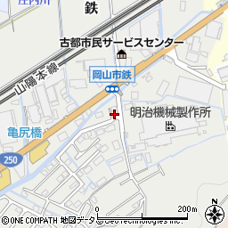 岡山県岡山市東区鉄290周辺の地図