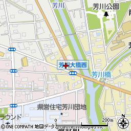 静岡県浜松市中央区芳川町15周辺の地図