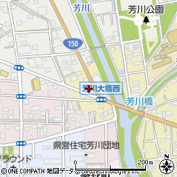 静岡県浜松市中央区芳川町8周辺の地図