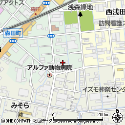 静岡県浜松市中央区森田町82周辺の地図
