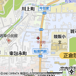 奈良県奈良市手貝町周辺の地図
