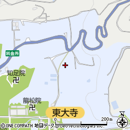 奈良県奈良市雑司町周辺の地図