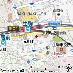 株式会社サンコウ　生駒支店周辺の地図