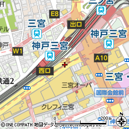 神戸(三宮)周辺の地図