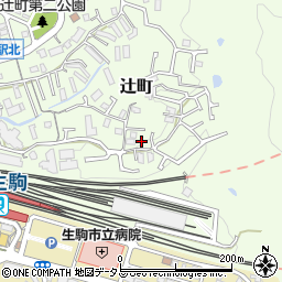 奈良県生駒市辻町736周辺の地図
