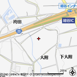 愛知県豊橋市細谷町（大附）周辺の地図