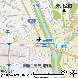 静岡県浜松市中央区芳川町14周辺の地図