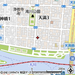 鍵の出張救急車大阪市北区天満営業所２４時間受付センター周辺の地図