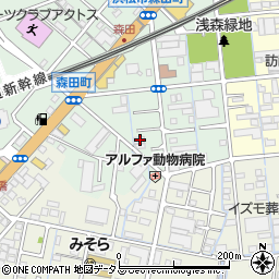 静岡県浜松市中央区森田町148周辺の地図